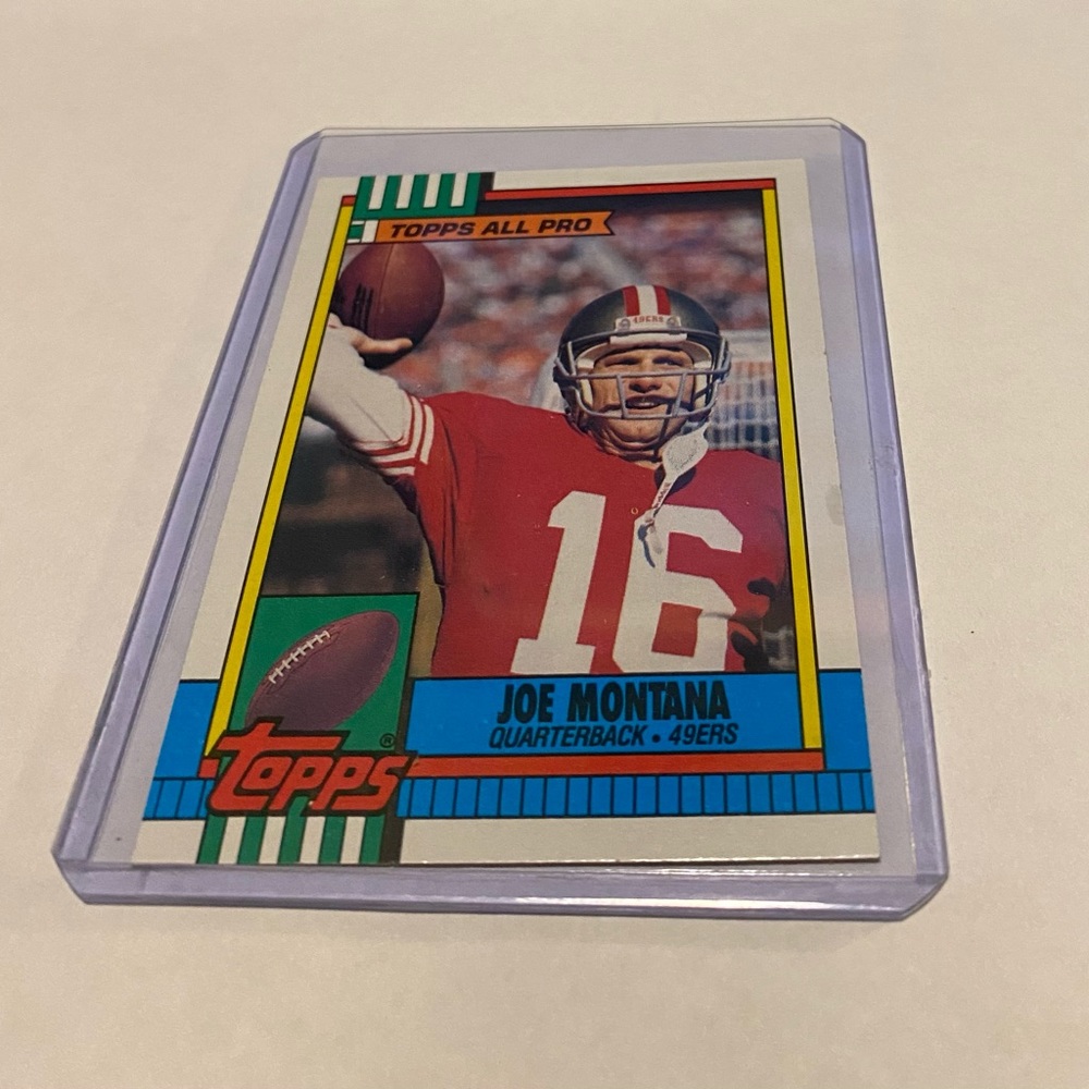 Joe Montana 1990 Topps Football Card Vintage Collectible